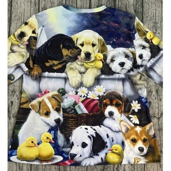 NEW Dog Print T-Shirt. Sizes 1x,4x,5x,6x,7x - Picture 2 of 5